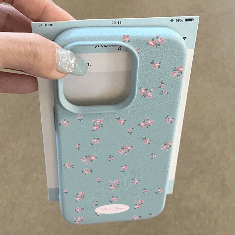 ins风清新小碎花适用苹果17PROMAX手机壳iPhone15、13荔枝纹14软x 商品详情图 6