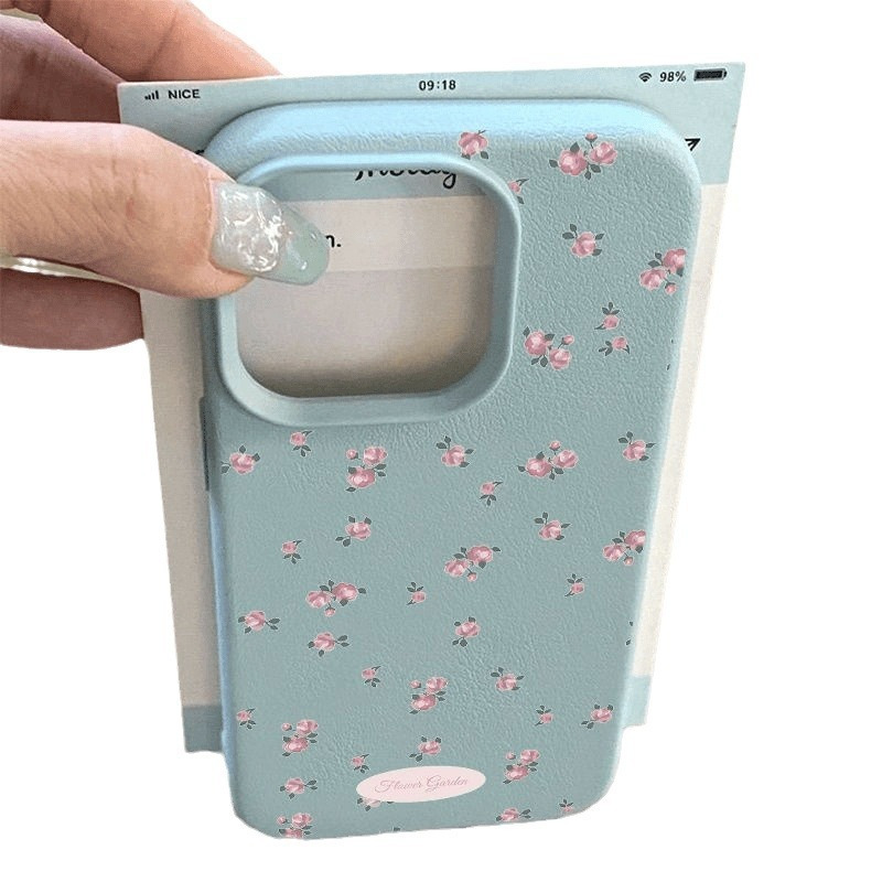 ins风清新小碎花适用苹果17PROMAX手机壳iPhone15、13荔枝纹14软x 商品主图