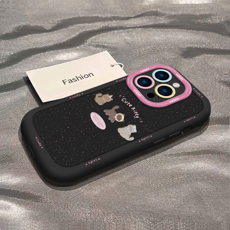 咖啡小猫适用苹果15手机壳新款iphone17promax简约13女挂绳16、8p 商品详情图 10