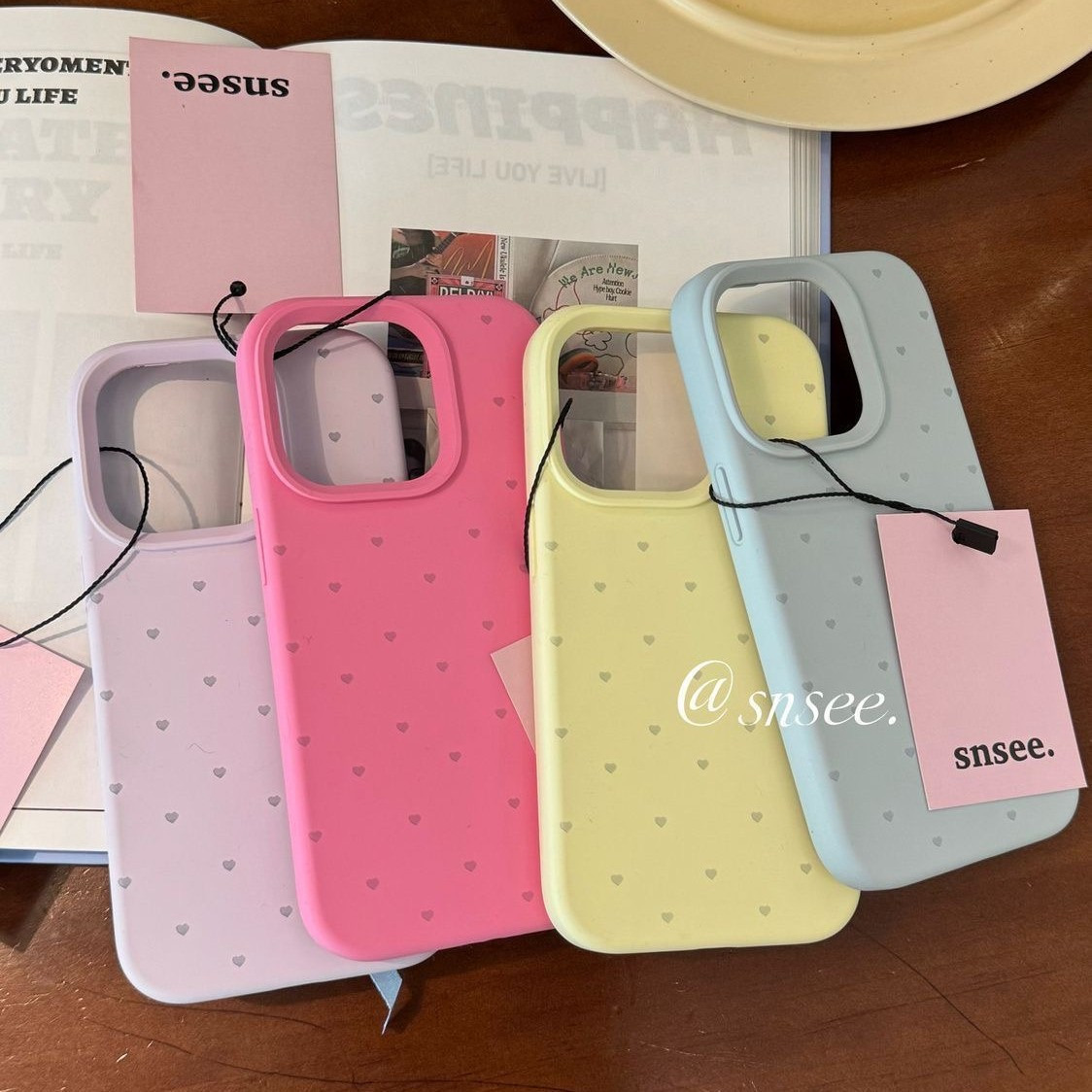 液态硅胶纯色爱心苹果17手机壳适用iPhone14promax新款防摔13少女 商品主图