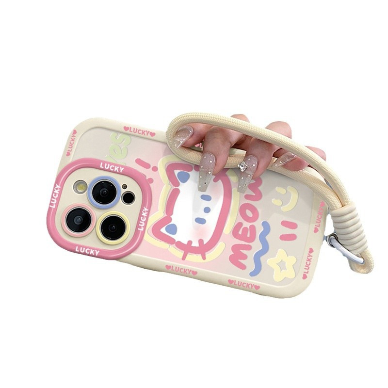粉色猫咪适用iphone17promax手机壳苹果15新款14plus硅胶iphone13 商品主图