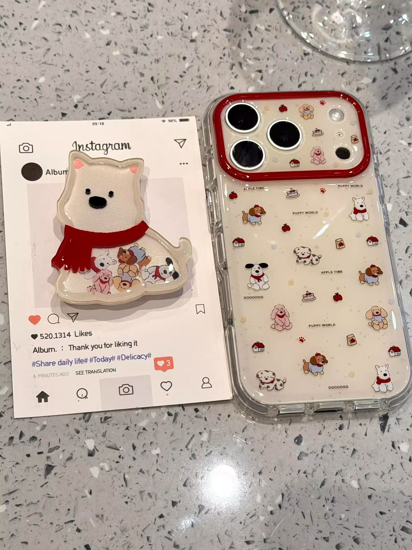 可爱小狗狗适用苹果17promax手机壳iPhone16支架13精孔14硬 商品详情图 1