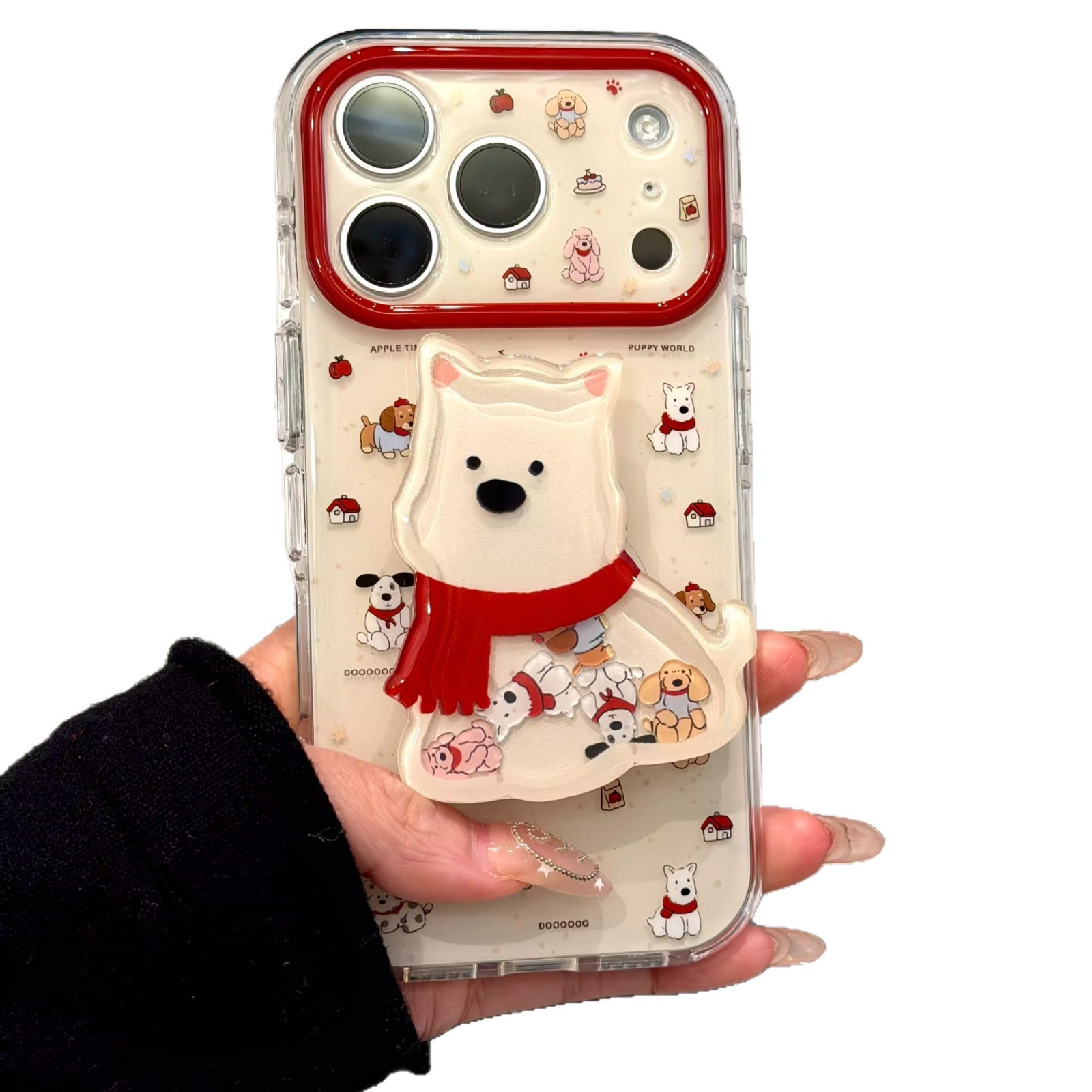 可爱小狗狗适用苹果17promax手机壳iPhone16支架13精孔14硬 商品主图