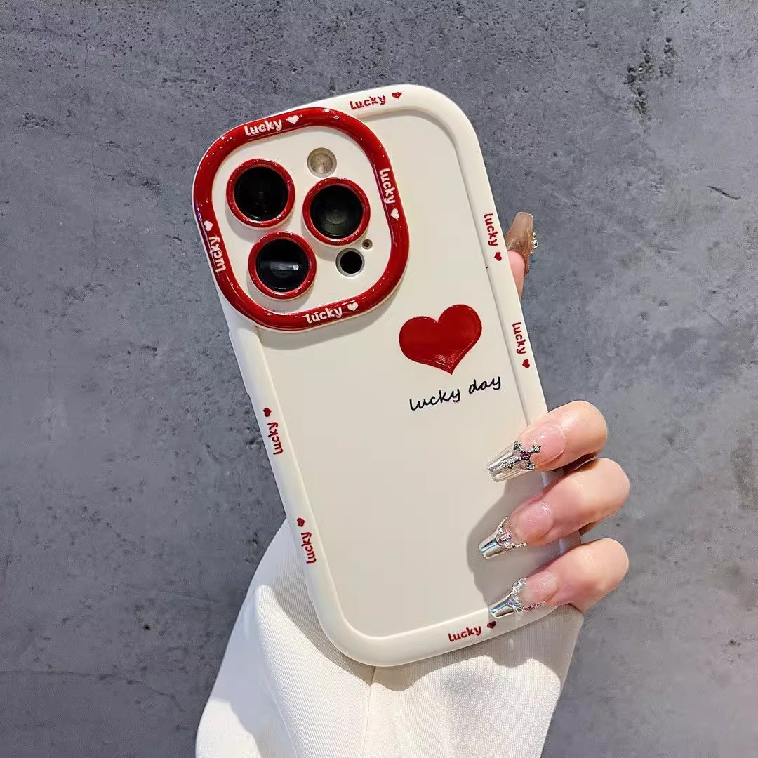 Lucky day小爱心适用苹果17手机壳iphone14promax泡芙硅胶16、13 商品主图